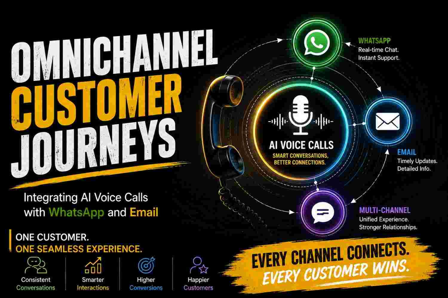Omnichannel Customer Journeys: Integrating AI Voice Calls with WhatsApp and Email