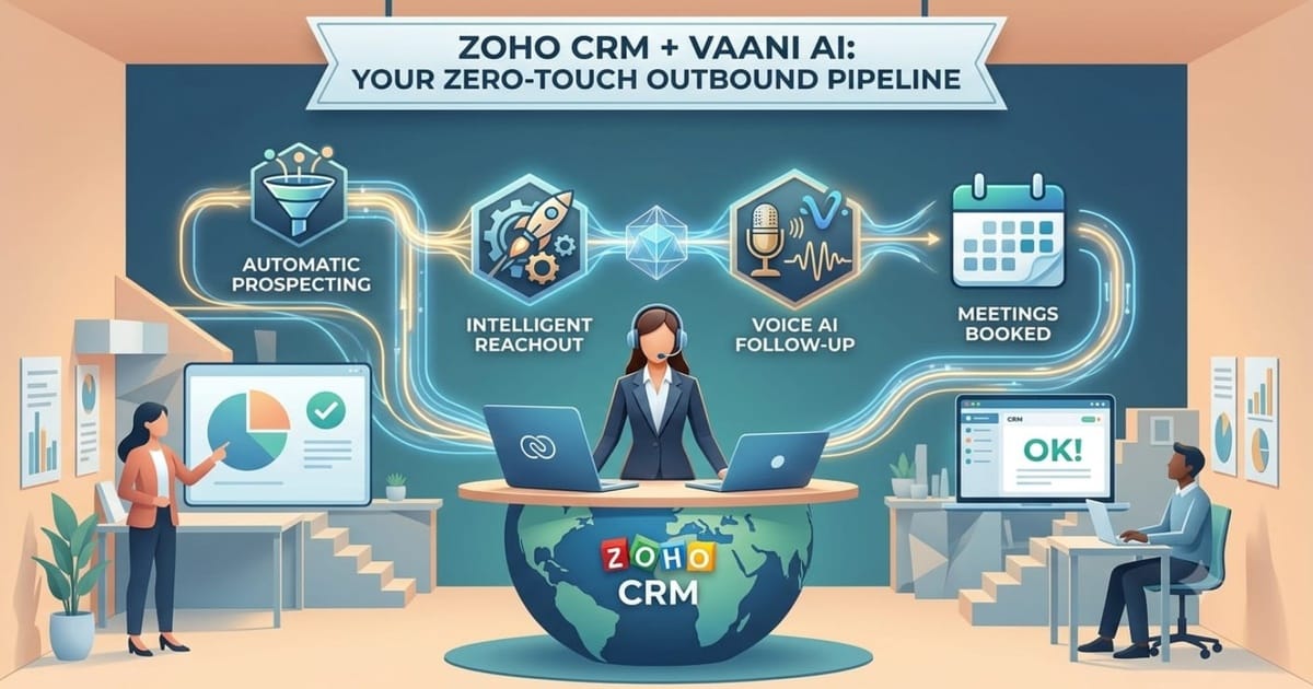 Zoho CRM + VaaniAI: Creating a Zero-Touch Outbound Sales Pipeline