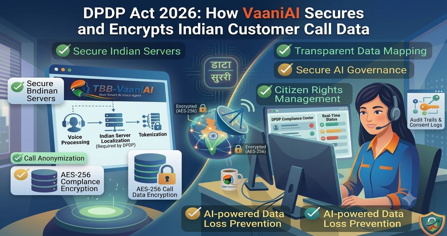 DPDP Act 2026: How VaaniAI Secures and Encrypts Indian Customer Call Data