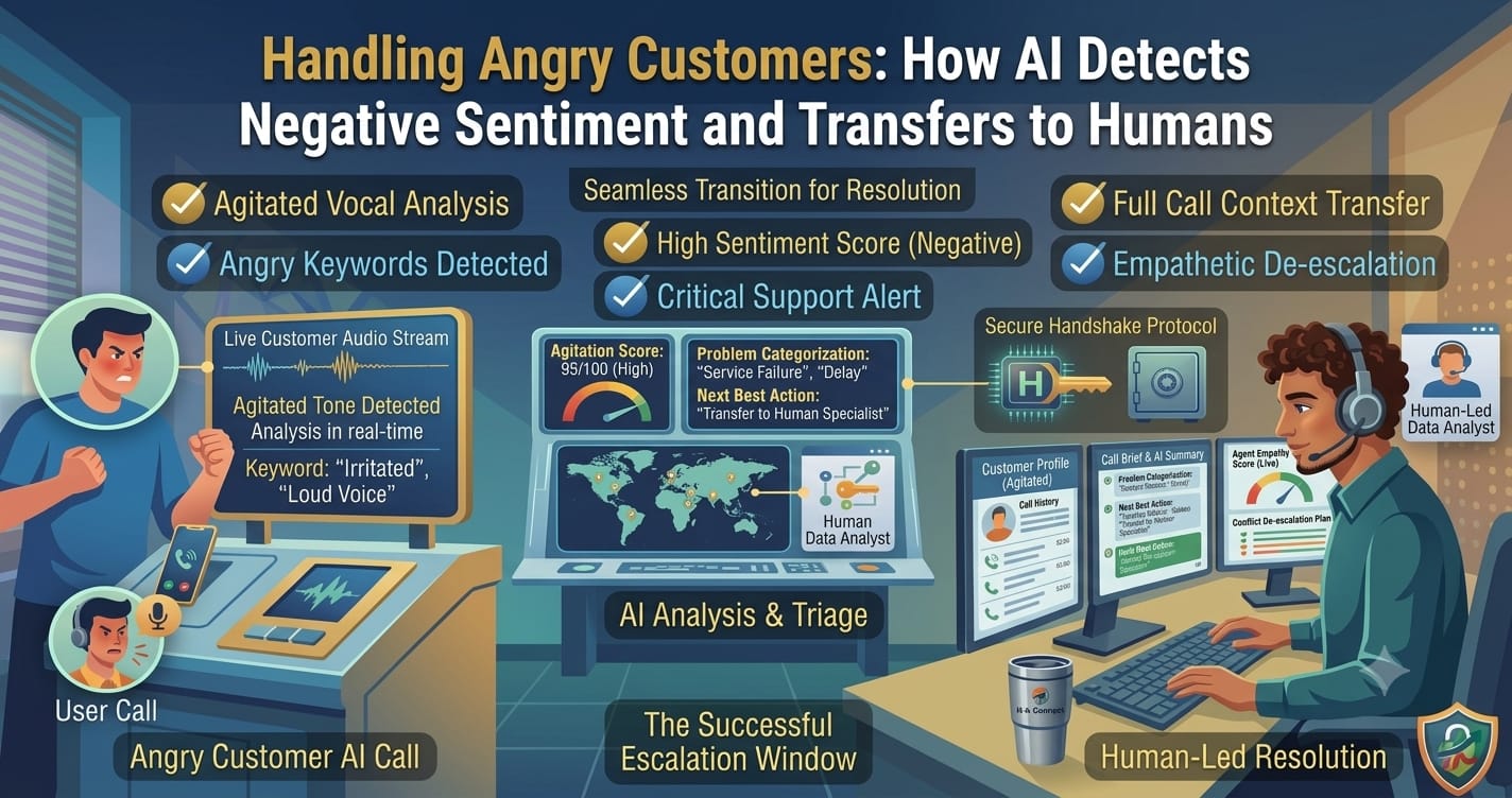 Handling Angry Customers: How AI Detects Negative Sentiment and Transfers to Humans