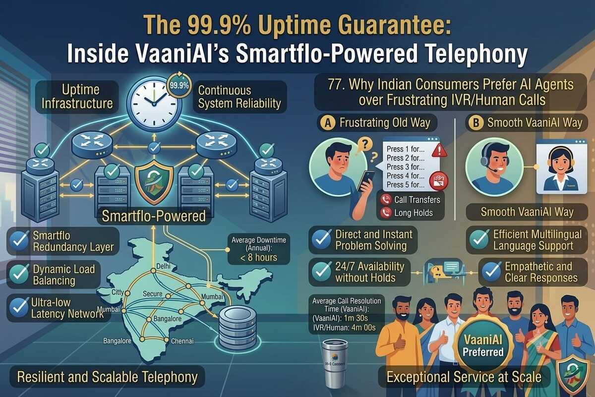 The 99.9% Uptime Guarantee: Inside VaaniAI's Smartflo-Powered Telephony 